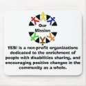 yes logo, YES! is a non-profit organizations de... mousepads by YesofAmericaUnited yes logo, YES! is a non-profit organizations de... mousepads
