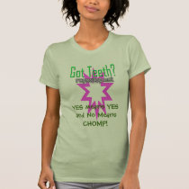 YES means YES and No Means CHOMP! t-shirts