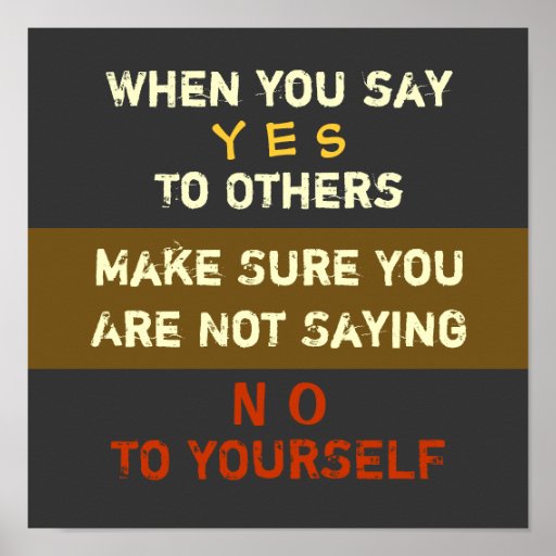 Yes & No ~ 12X12 Poster