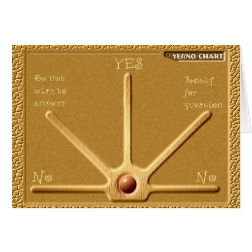 Yes-no Pendulum Chart Card | Zazzle