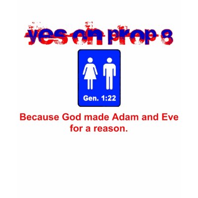 Yes on Prop 8 Tee Shirt by tridot