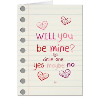 YES OR NO Valentine Card