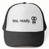 yes, really (lesbian) trucker hats
