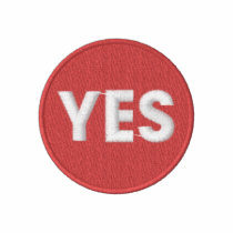 YES RED POLO-SHIRT embroidered shirts