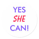 YES, SHE CAN! - election stickers