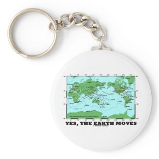 Yes The Earth Moves (Plate Tectonics Earthquakes) keychain