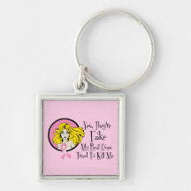 Yes They Are Fake Breast Cancer Survivor Key Chain