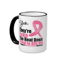 YES They're fake....My real ones tried to kill me mugs