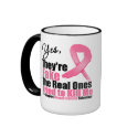 YES They're fake....My real ones tried to kill me mugs by cancerapparel YES They're fake....My real ones tried to kill me mugs
