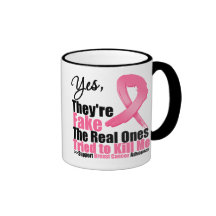 YES They're fake....My real ones tried to kill me Mug
