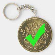 Yes to Pounds Sterling, No to the Euro ! Keychains