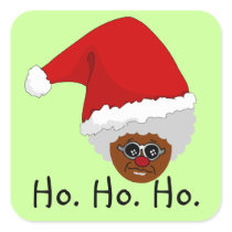 Yes, Virginia, There is a Black Santa Claus Square Stickers