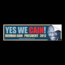Yes We Cain - Herman Cain President bumper stickers