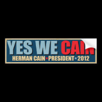 Yes We Cain - Herman Cain President bumper stickers