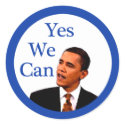 Yes We Can Barack Obama 2008 stickers