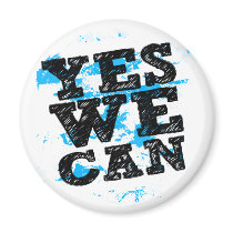 Yes We Can Barack Obama Magnet by ismyhomeboy Yes We Can Barack Obama Magnet