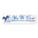 Yes We Can Blue Donkey Kick Bumper Sticker bumper stickers by TheDemocratDonkey Yes We Can Blue Donkey Kick Bumper Sticker bumper stickers