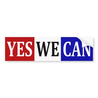 Yes We Can Bumper Sticker by irregulargoods