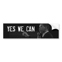 YES WE CAN Bumper Sticker with Obama Photo bumper stickers