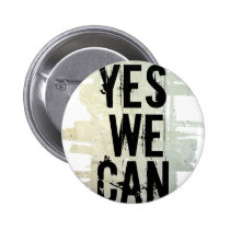 YES WE CAN concrt bckgrnd button buttons