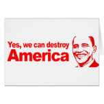 Yes we can destroy America Red cards