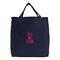YES WE CAN! EMBROIDERED BAG