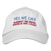 YES WE CAN! EMBROIDERED BASEBALL CAPS