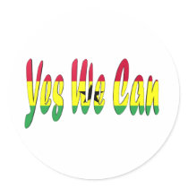 Yes We Can (Ghana Flag) stickers