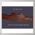 Yes We Can, Happy Social Work Month posters