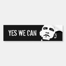 Yes we can / Obama 2008, YES WE CAN Bumper Sticker