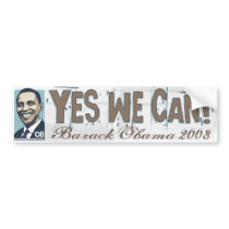 Yes We Can! Obama Bumper Sticker bumper stickers by ObamaHomeboy Yes We Can! Obama Bumper Sticker bumper stickers