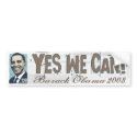 Yes We Can! Obama Bumper Sticker bumper stickers by buttonZup Yes We Can! Obama Bumper Sticker bumper stickers