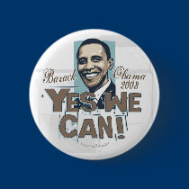 Yes We Can! Obama  Button 