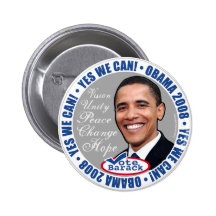 Yes We Can! Obama Button 