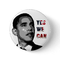 Yes We Can - Obama Political Button by evarmy98x Yes We Can - Obama Political Button