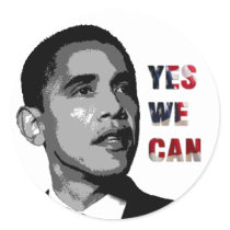 Yes We Can - Obama Political Sticker by evarmy98x Yes We Can - Obama Political Sticker
