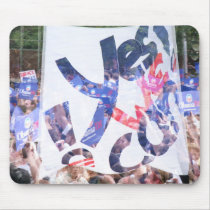 Yes We Can - Obama Rally Collage Mousepad by democrattotheend Yes We Can - Obama Rally Collage Mousepad