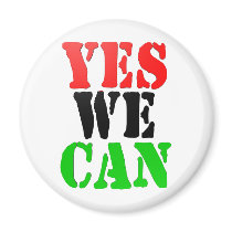 Yes We Can (Pan-African Flag) magnets
