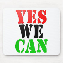 Yes We Can (Pan-African Flag) mousepads