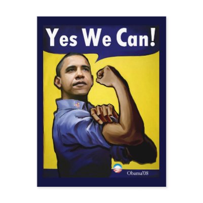 Yes We Can! Postcard by gxiong