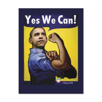 Yes We Can! Postcard by gxiong