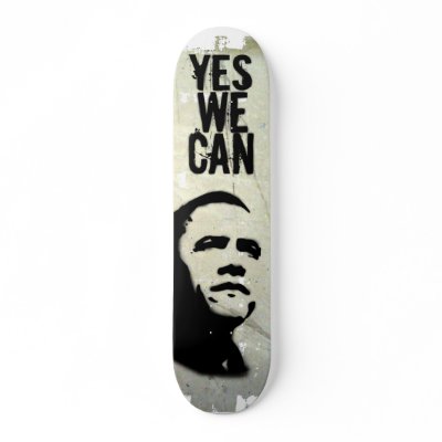 YES WE CAN Skateboard by thezeegn
