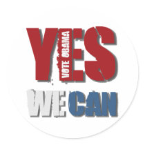 Yes We Can stickers by TeeShirtsTShirts Yes We Can stickers