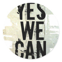YES WE CAN sticker - concrt wall stickRnd by thezeegn YES WE CAN sticker - concrt wall stickRnd
