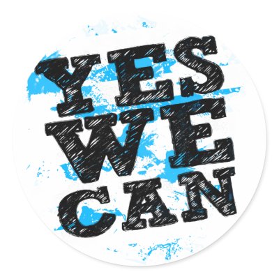 Yes We Can Stickers - Barack Obama by ismyhomeboy