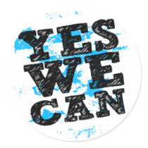 Yes We Can Stickers - Barack Obama by ismyhomeboy Yes We Can Stickers - Barack Obama
