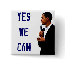 Yes We Can w/ Obama Picture Button by skelman Yes We Can w/ Obama Picture Button