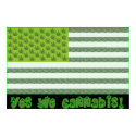 Yes We Cannabis Flag Print
