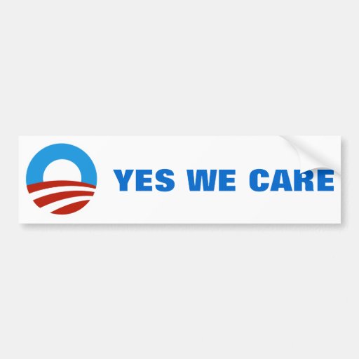 YES WE CARE BUMPER STICKER