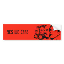 YES WE CARE bumper sticker